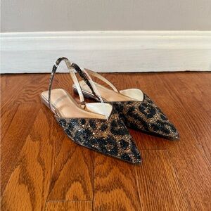 Betsey Johnson Women’s Vance Leopard Print Slingback Flats